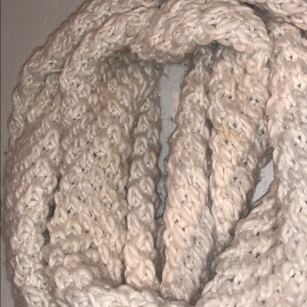 Cream Knitted Infinity Scarf - Picture 2 of 2